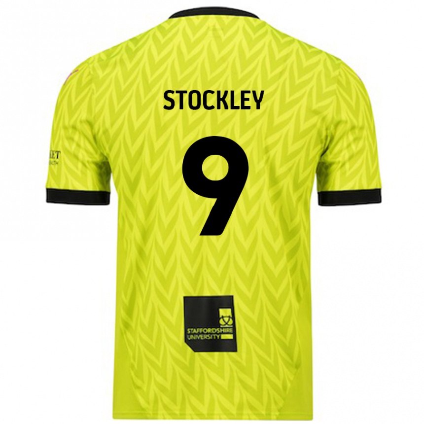 Homme Football Maillot Jayden Stockley #9 Vert Fluo Tenues Extérieur 2024/25