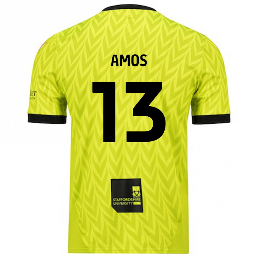 Homme Football Maillot Ben Amos #13 Vert Fluo Tenues Extérieur 2024/25