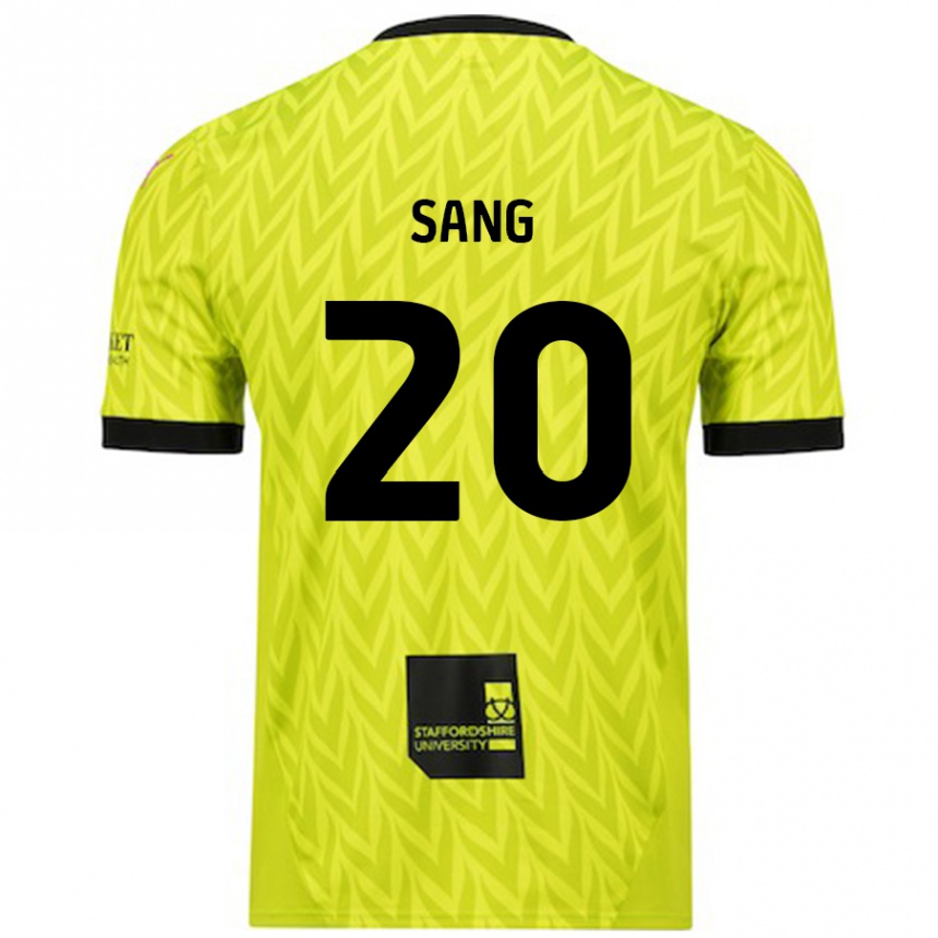 Homme Football Maillot Tom Sang #20 Vert Fluo Tenues Extérieur 2024/25