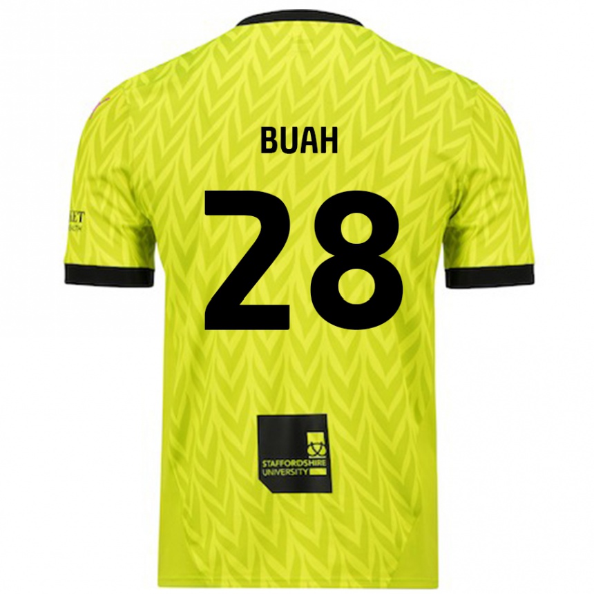 Homme Football Maillot Andrew Buah #28 Vert Fluo Tenues Extérieur 2024/25