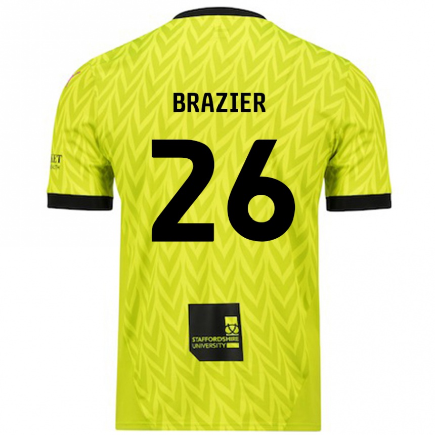 Homme Football Maillot Liam Brazier #26 Vert Fluo Tenues Extérieur 2024/25