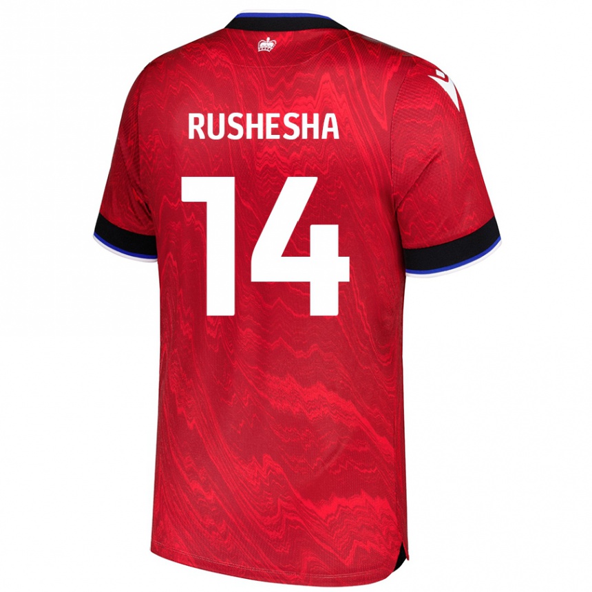 Homme Football Maillot Tivonge Rushesha #14 Rouge Noir Tenues Extérieur 2024/25