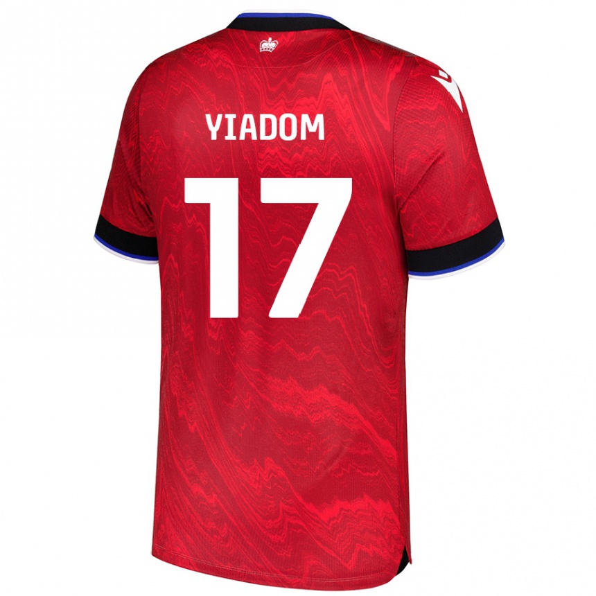 Homme Football Maillot Andy Yiadom #17 Rouge Noir Tenues Extérieur 2024/25