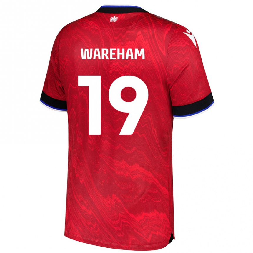 Homme Football Maillot Jayden Wareham #19 Rouge Noir Tenues Extérieur 2024/25