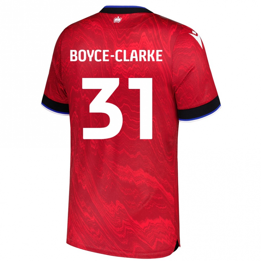 Homme Football Maillot Coniah Boyce-Clarke #31 Rouge Noir Tenues Extérieur 2024/25