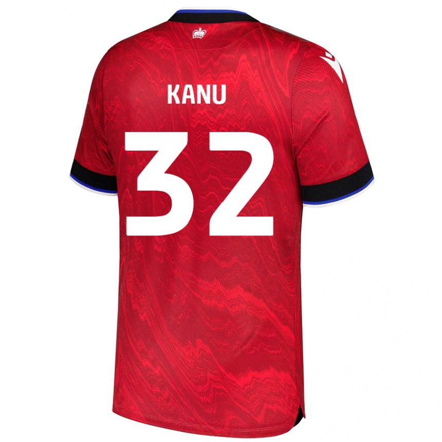 Homme Football Maillot Abraham Kanu #32 Rouge Noir Tenues Extérieur 2024/25