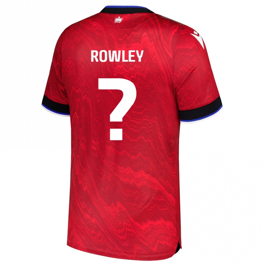 Homme Football Maillot Matt Rowley #0 Rouge Noir Tenues Extérieur 2024/25