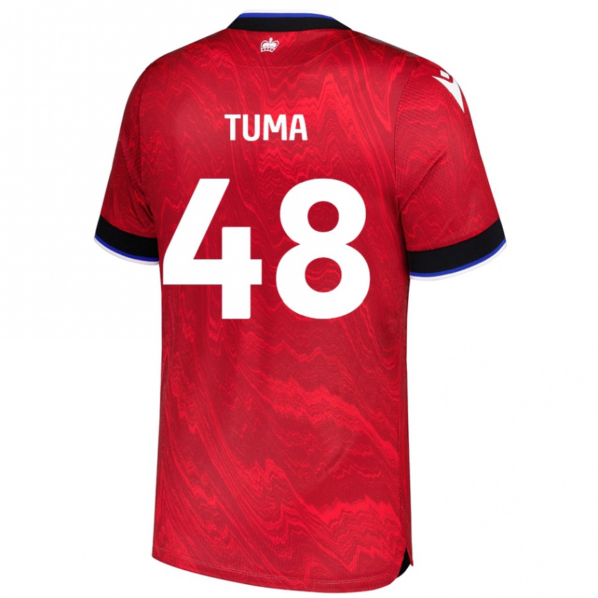 Homme Football Maillot Basil Tuma #48 Rouge Noir Tenues Extérieur 2024/25