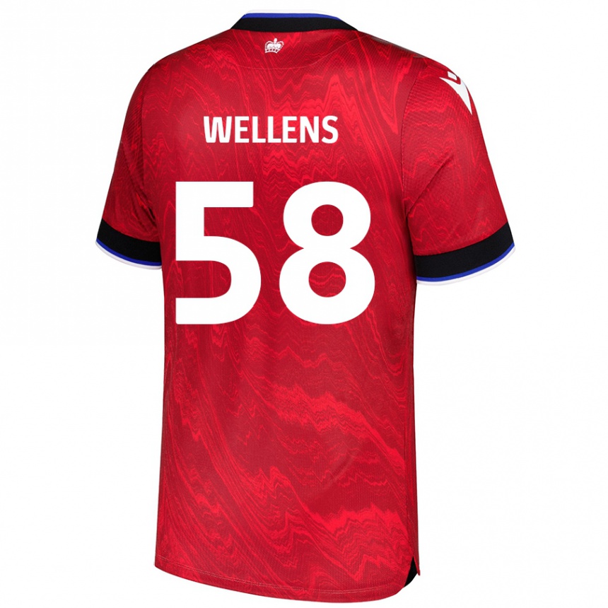 Homme Football Maillot Charlie Wellens #58 Rouge Noir Tenues Extérieur 2024/25