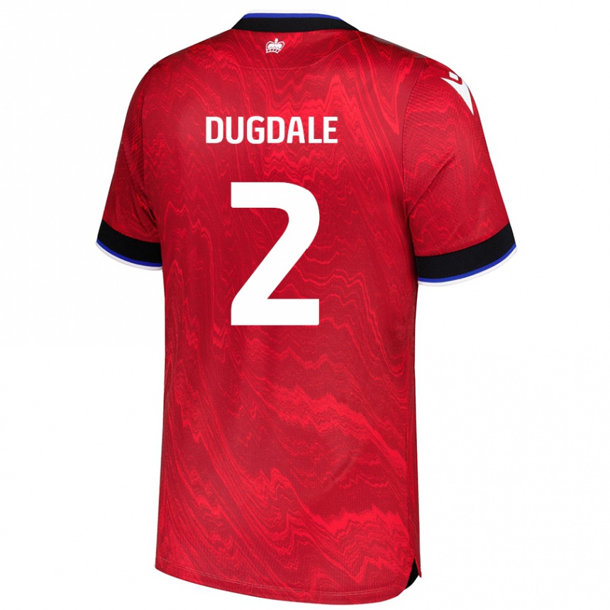 Homme Football Maillot Rachel Dugdale #2 Rouge Noir Tenues Extérieur 2024/25