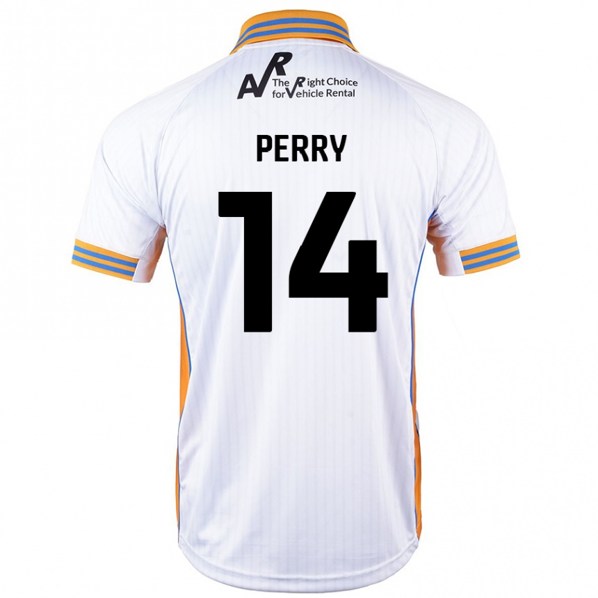 Homme Football Maillot Taylor Perry #14 Blanc Tenues Extérieur 2024/25