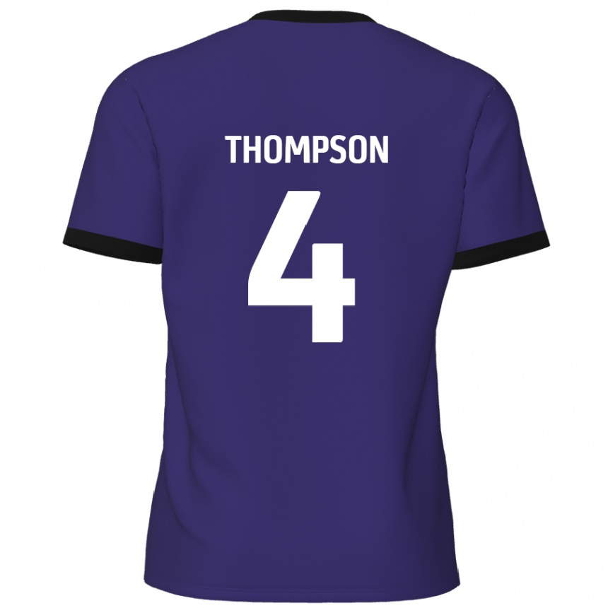 Homme Football Maillot Nathan Thompson #4 Violet Tenues Extérieur 2024/25