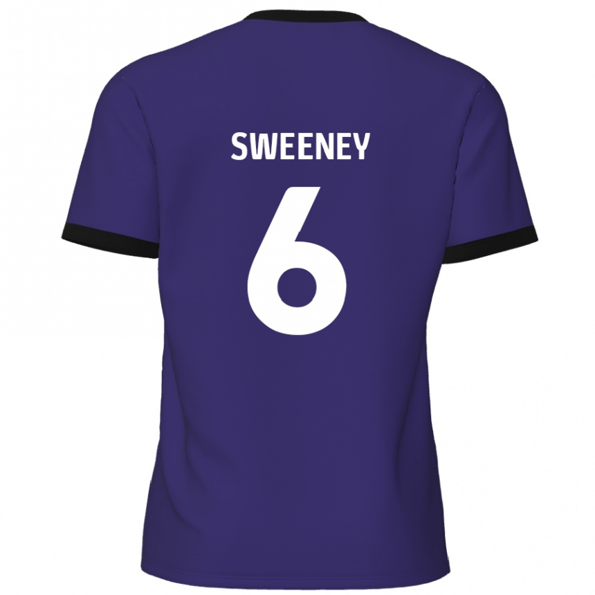 Homme Football Maillot Dan Sweeney #6 Violet Tenues Extérieur 2024/25