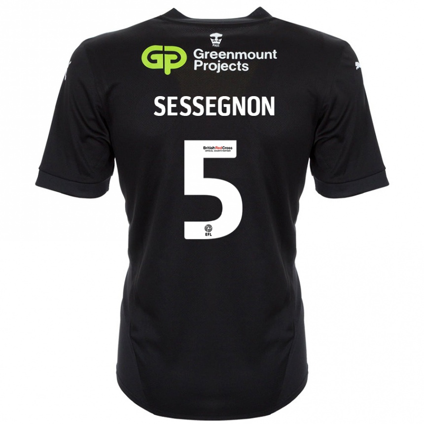 Homme Football Maillot Steven Sessegnon #5 Noir Tenues Extérieur 2024/25