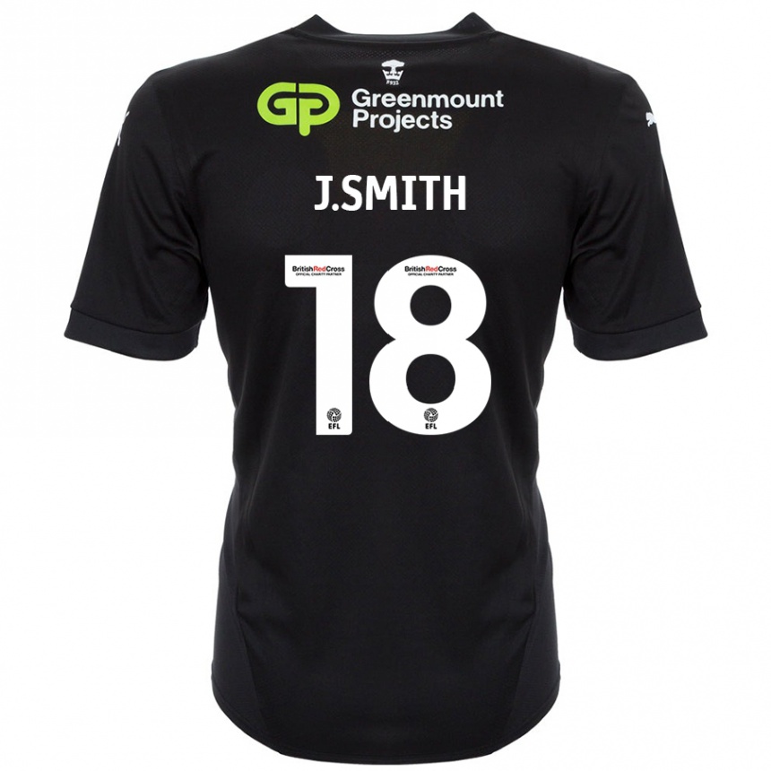 Homme Football Maillot Jonny Smith #18 Noir Tenues Extérieur 2024/25