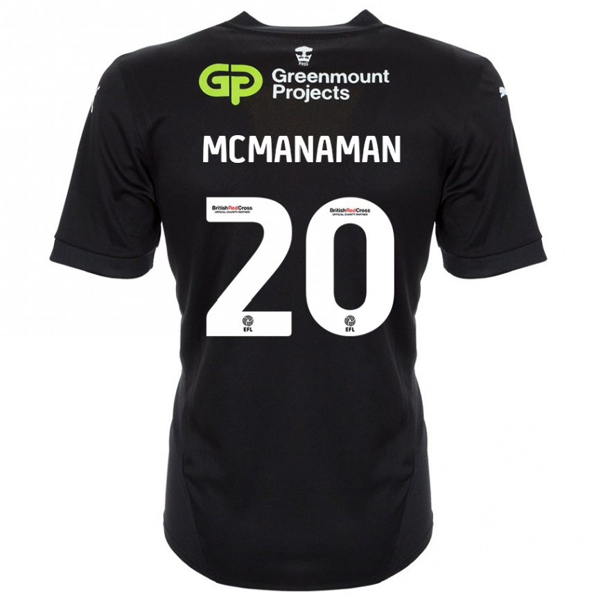 Homme Football Maillot Callum Mcmanaman #20 Noir Tenues Extérieur 2024/25