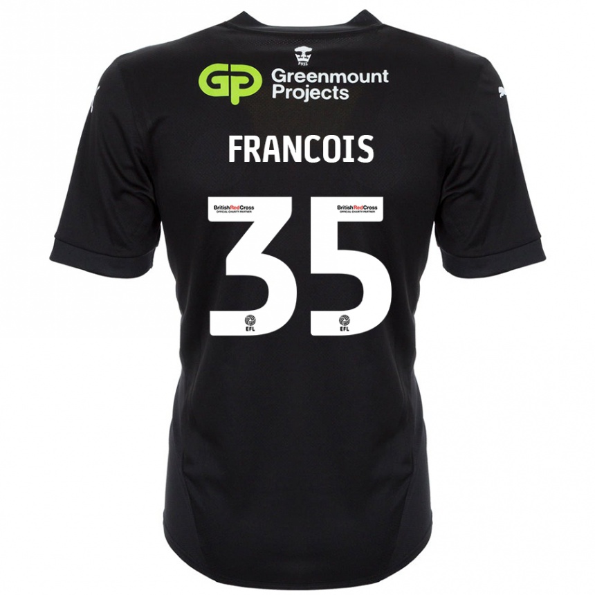 Homme Football Maillot Tyrese Francois #35 Noir Tenues Extérieur 2024/25