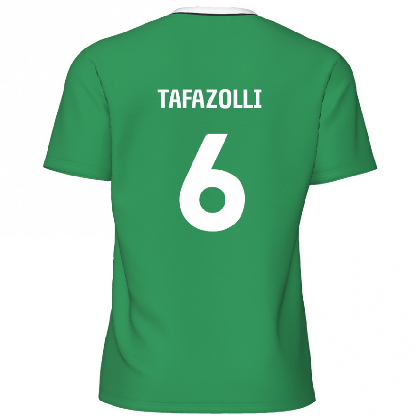 Homme Football Maillot Ryan Tafazolli #6 Rayures Blanches Vertes Tenues Extérieur 2024/25