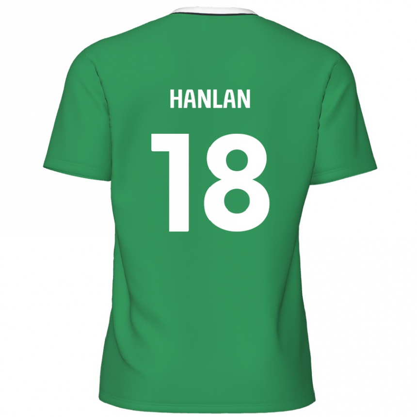 Homme Football Maillot Brandon Hanlan #18 Rayures Blanches Vertes Tenues Extérieur 2024/25