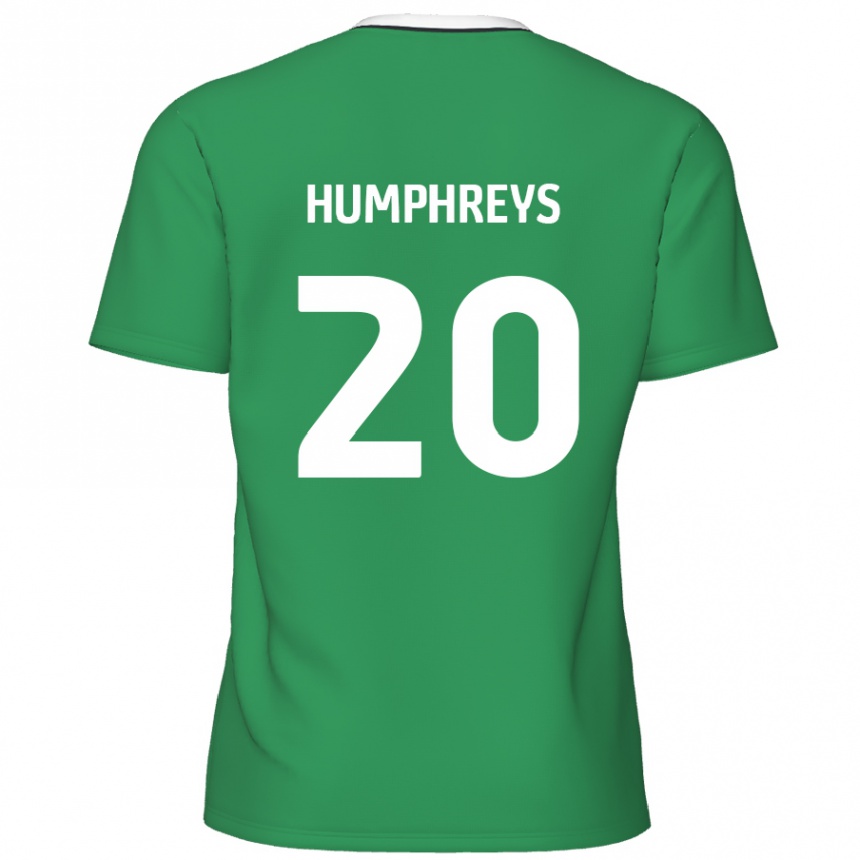 Homme Football Maillot Cameron Humphreys #20 Rayures Blanches Vertes Tenues Extérieur 2024/25