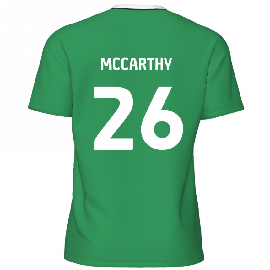 Homme Football Maillot Jason Mccarthy #26 Rayures Blanches Vertes Tenues Extérieur 2024/25