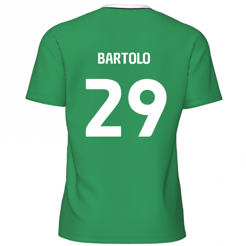 Homme Football Maillot Jaiden Bartolo #29 Rayures Blanches Vertes Tenues Extérieur 2024/25