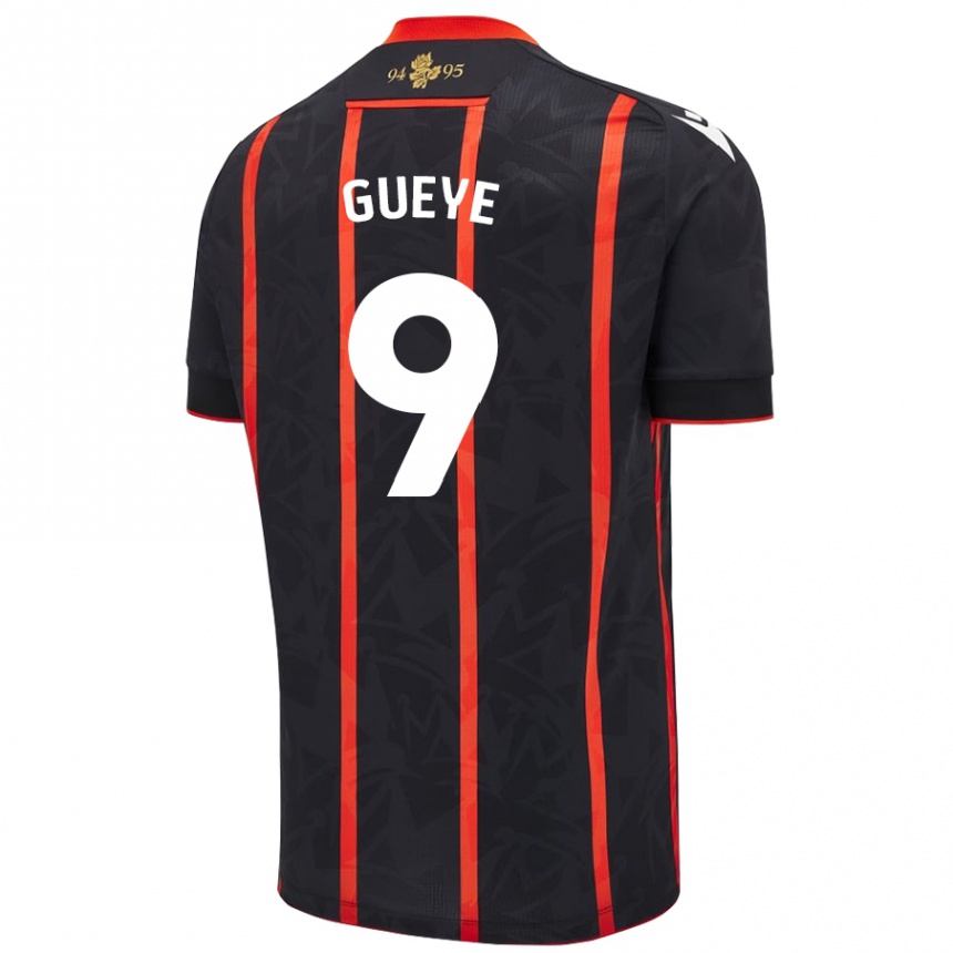 Homme Football Maillot Makhtar Gueye #9 Noir Rouge Tenues Extérieur 2024/25