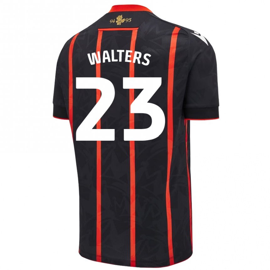 Homme Football Maillot Georgia Walters #23 Noir Rouge Tenues Extérieur 2024/25