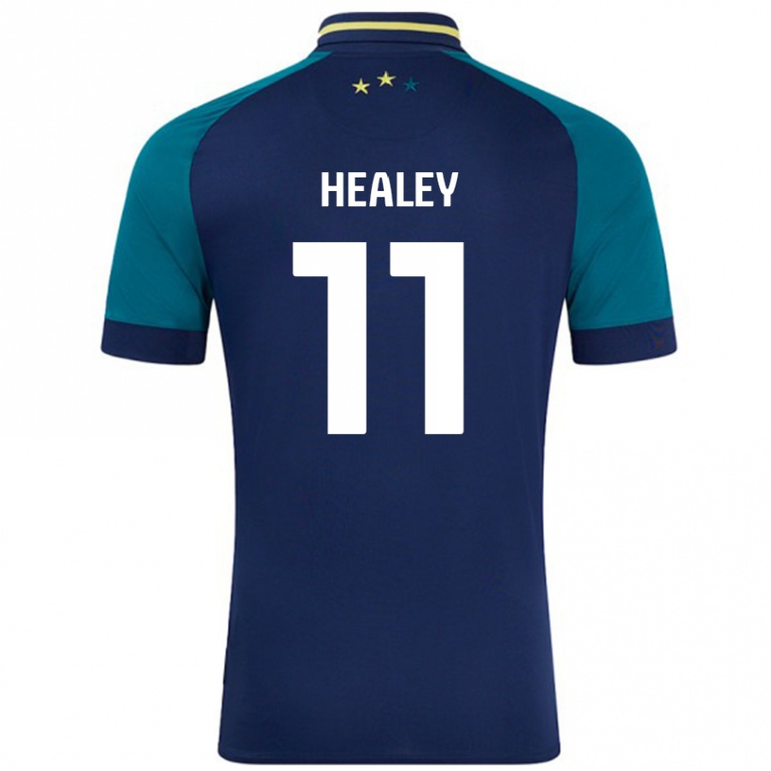 Homme Football Maillot Rhys Healey #11 Marine Vert Foncé Tenues Extérieur 2024/25