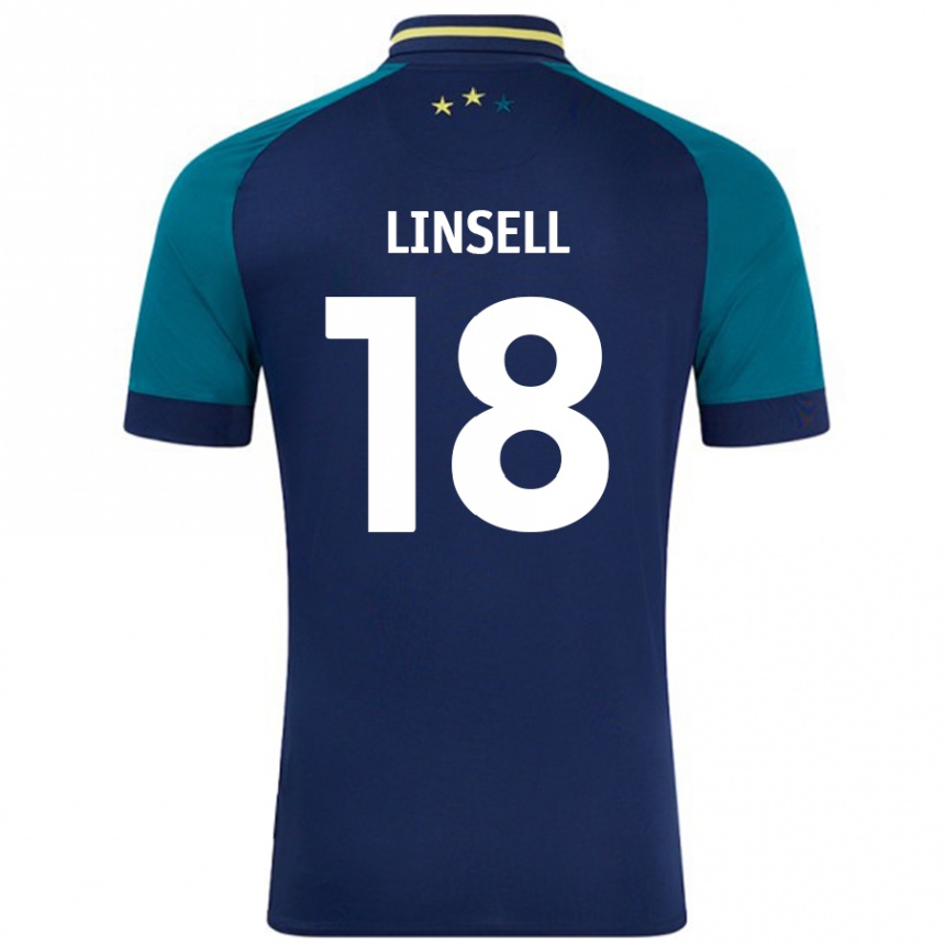 Homme Football Maillot Alice Linsell #18 Marine Vert Foncé Tenues Extérieur 2024/25