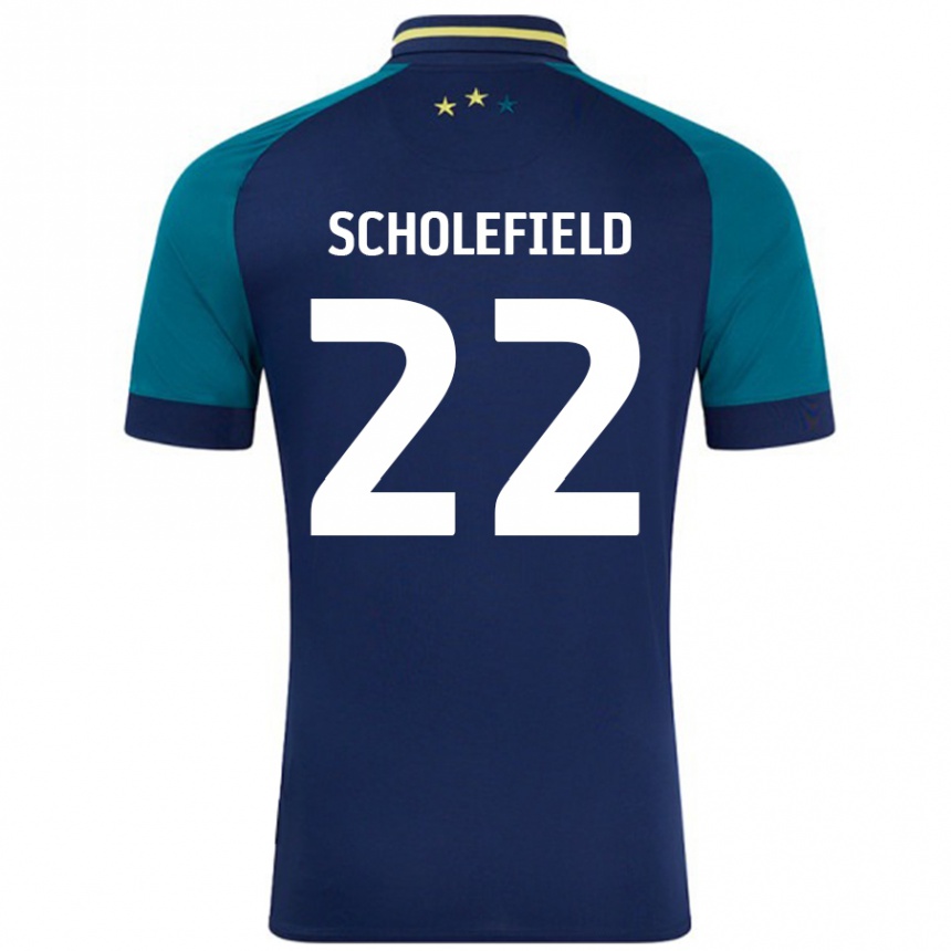 Homme Football Maillot Lois Scholefield #22 Marine Vert Foncé Tenues Extérieur 2024/25