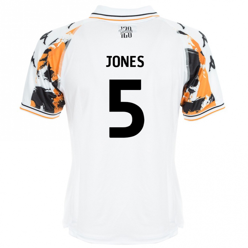 Homme Football Maillot Alfie Jones #5 Blanc Tenues Extérieur 2024/25