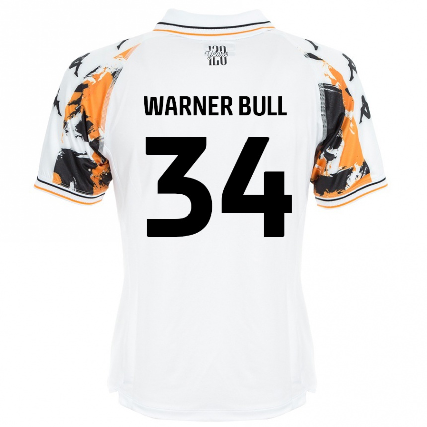 Homme Football Maillot Lucy Warner-Bull #34 Blanc Tenues Extérieur 2024/25