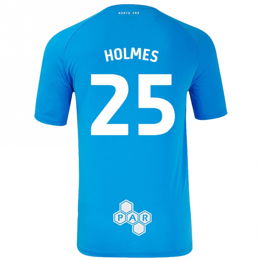 Homme Football Maillot Duane Holmes #25 Bleu Ciel Tenues Extérieur 2024/25