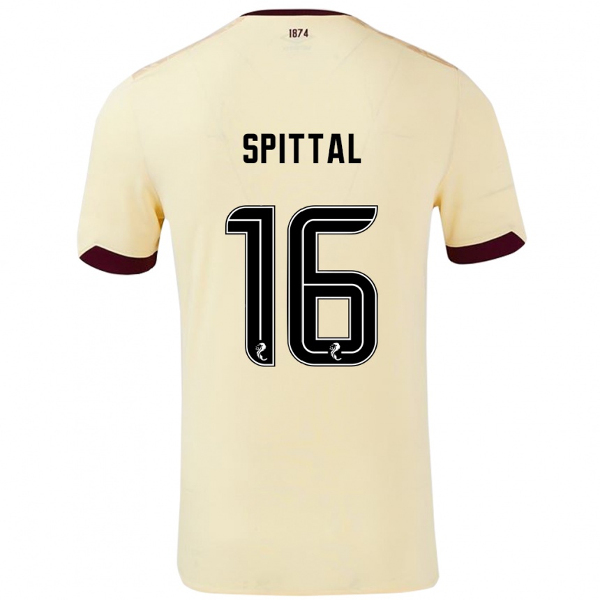 Homme Football Maillot Blair Spittal #16 Crème Bordeaux Tenues Extérieur 2024/25