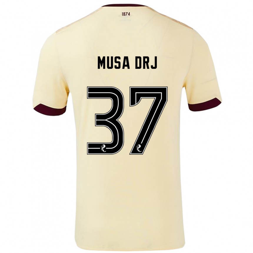 Homme Football Maillot Musa Drammeh #37 Crème Bordeaux Tenues Extérieur 2024/25