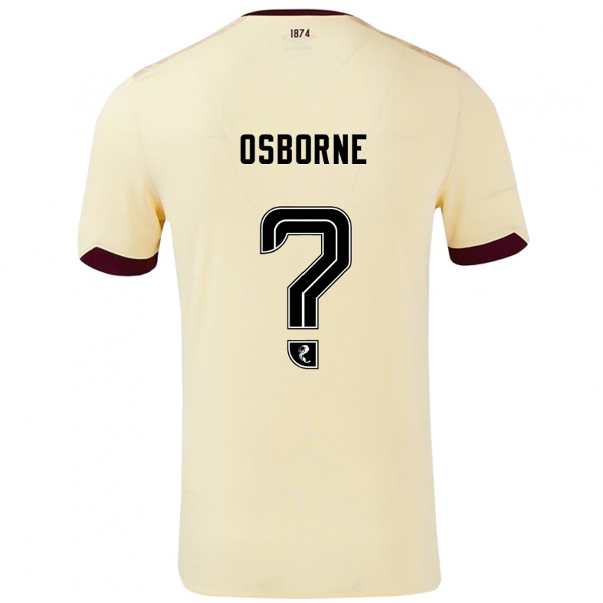 Homme Football Maillot Alfie Osborne #0 Crème Bordeaux Tenues Extérieur 2024/25