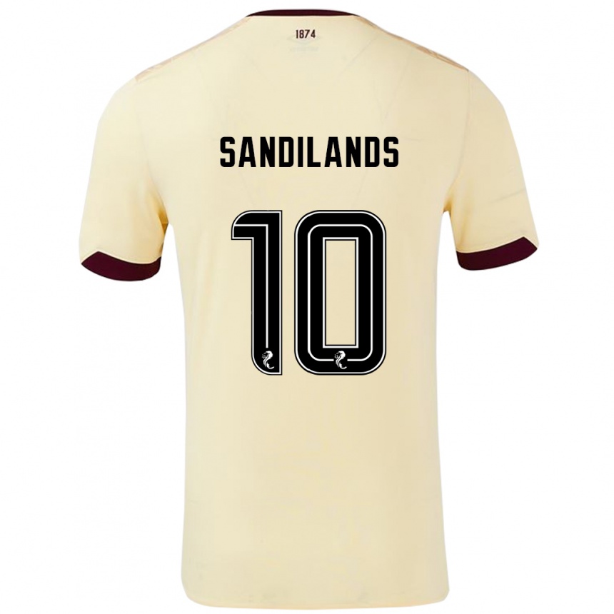 Homme Football Maillot Callum Sandilands #10 Crème Bordeaux Tenues Extérieur 2024/25