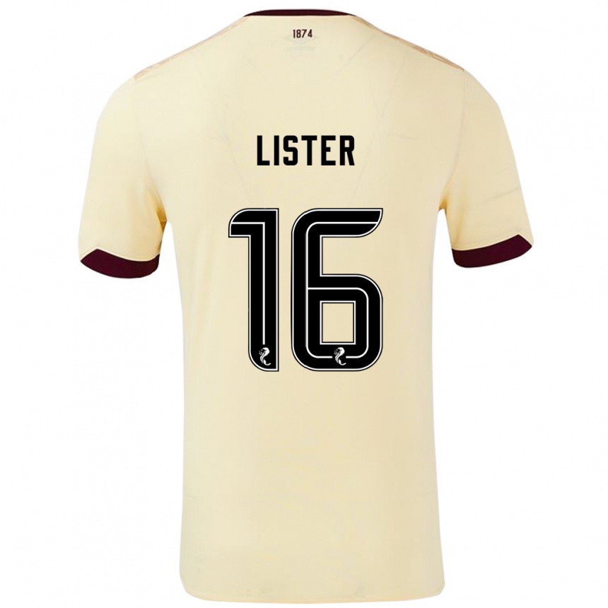 Homme Football Maillot Henry Lister #16 Crème Bordeaux Tenues Extérieur 2024/25