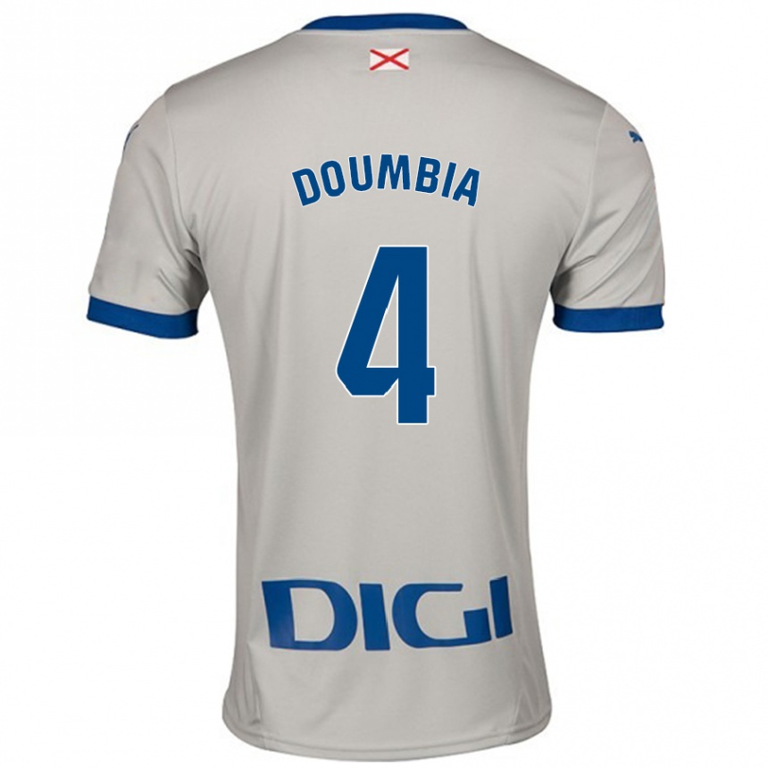 Homme Football Maillot Daouda Doumbia #4 Gris Clair Tenues Extérieur 2024/25