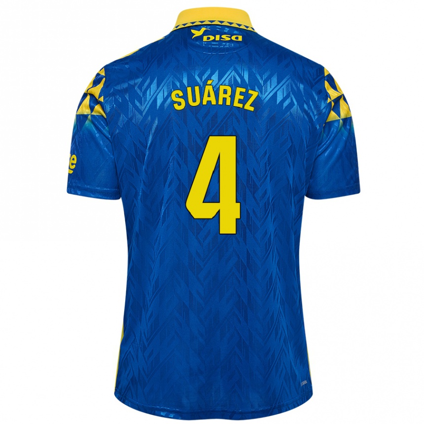 Homme Football Maillot Alex Suárez #4 Bleu Jaune Tenues Extérieur 2024/25