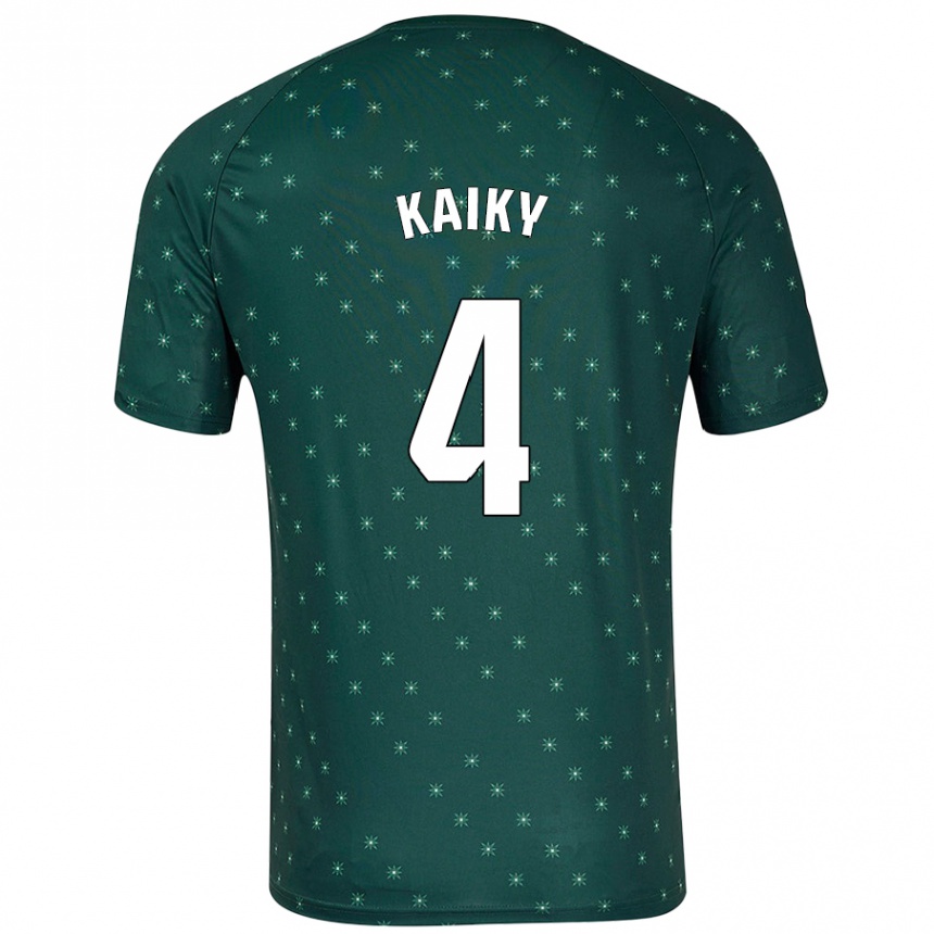 Homme Football Maillot Kaiky #4 Vert Foncé Tenues Extérieur 2024/25