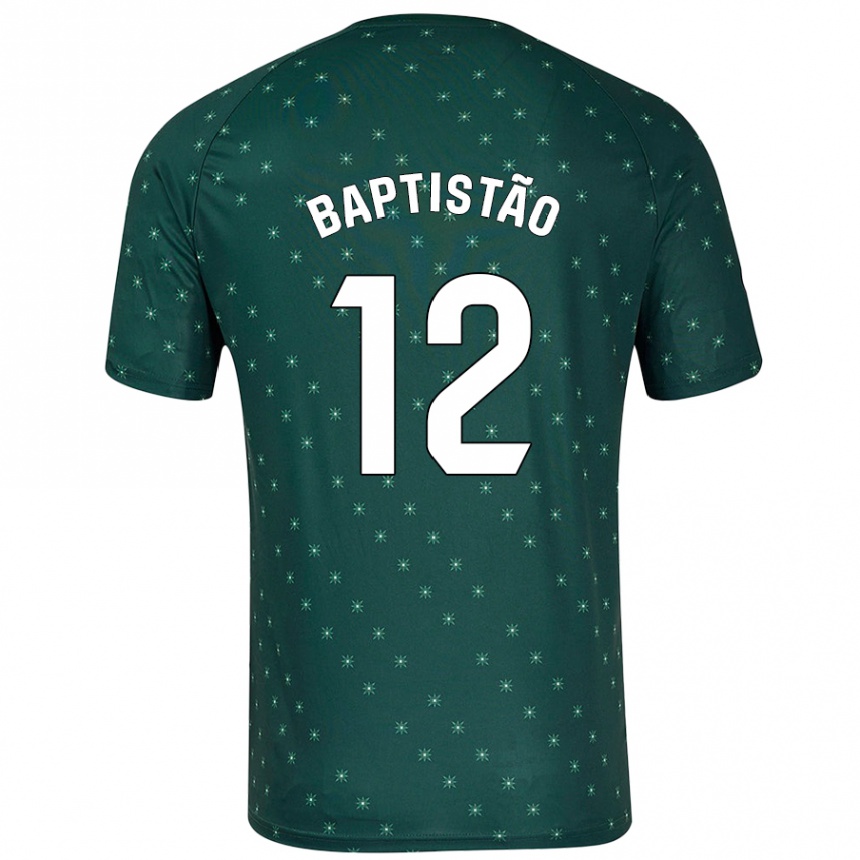 Homme Football Maillot Léo Baptistão #12 Vert Foncé Tenues Extérieur 2024/25