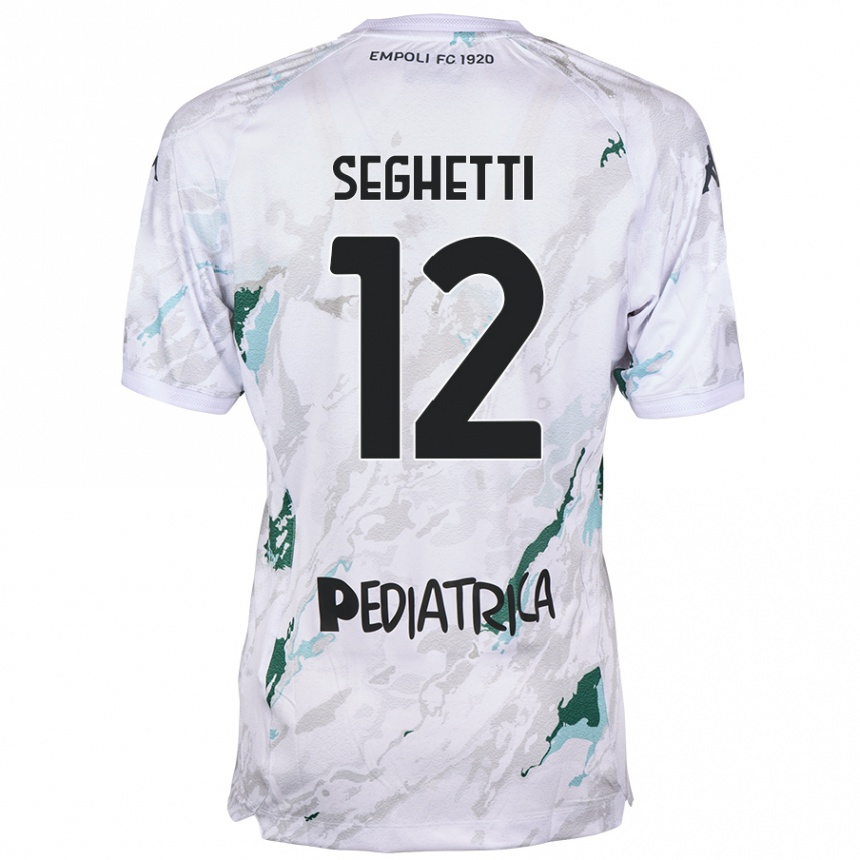 Homme Football Maillot Jacopo Seghetti #12 Gris Tenues Extérieur 2024/25