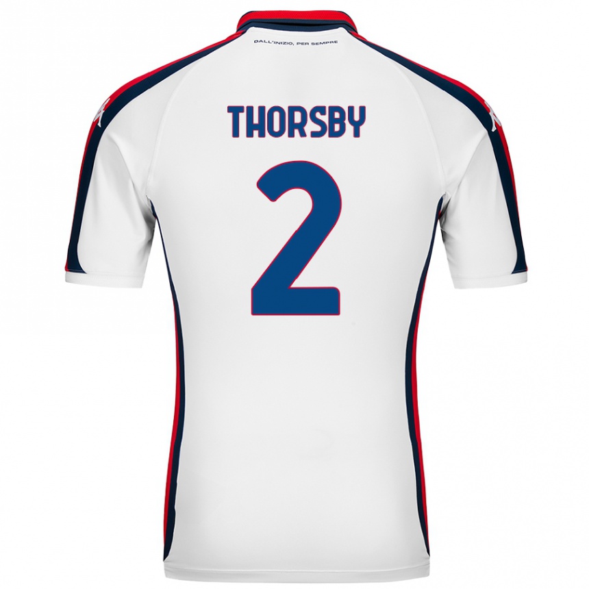 Homme Football Maillot Morten Thorsby #2 Blanc Tenues Extérieur 2024/25