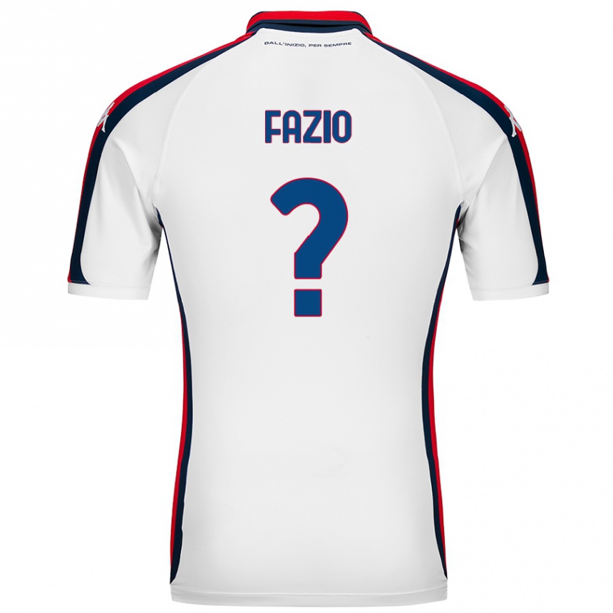 Homme Football Maillot Lorenzo Fazio #0 Blanc Tenues Extérieur 2024/25