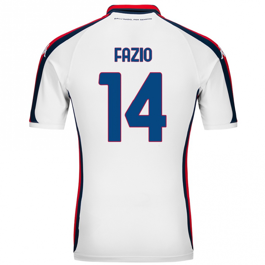 Homme Football Maillot Tommaso Fazio #14 Blanc Tenues Extérieur 2024/25