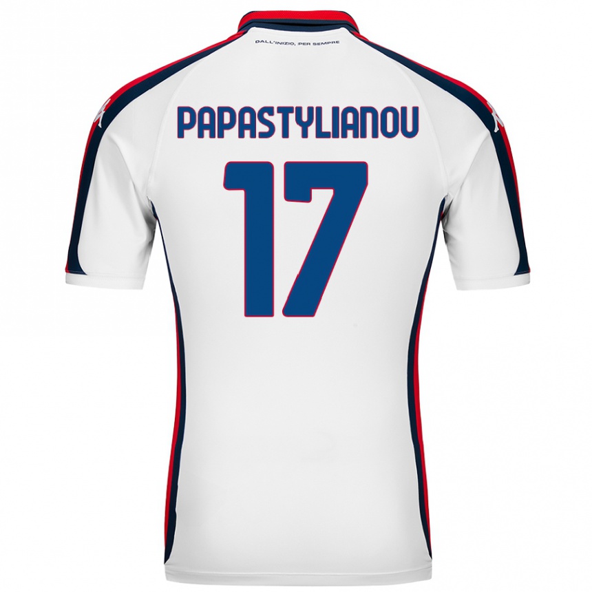 Homme Football Maillot Lysandros Andreas Papastylianou #17 Blanc Tenues Extérieur 2024/25