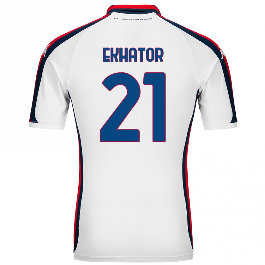 Homme Football Maillot Jeff Ekhator #21 Blanc Tenues Extérieur 2024/25