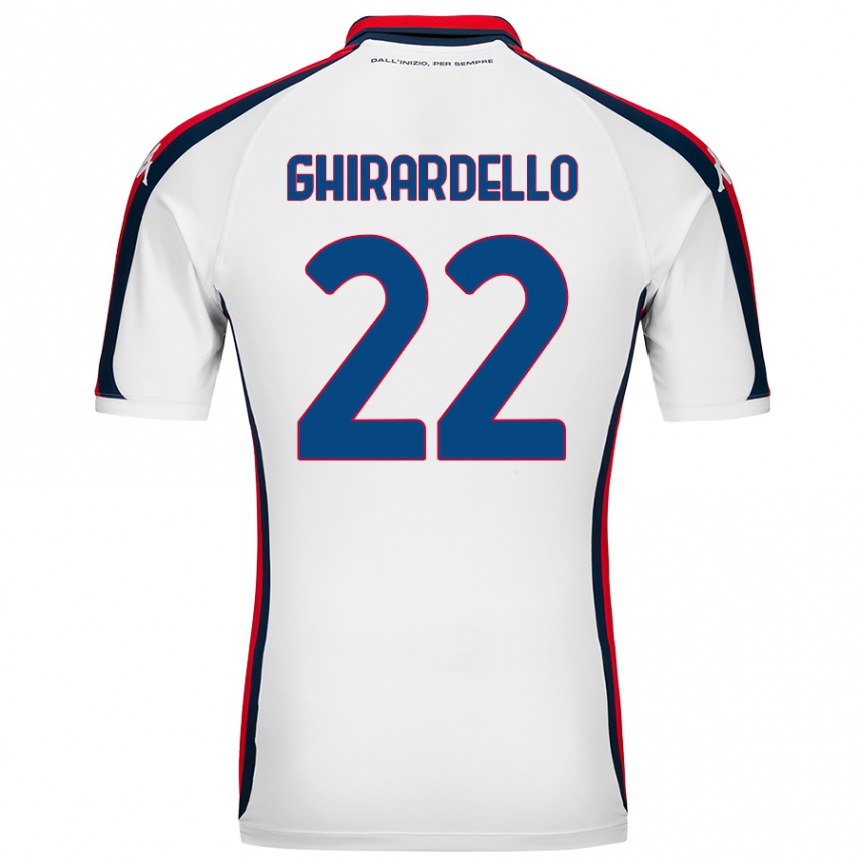 Homme Football Maillot Tommaso Ghirardello #22 Blanc Tenues Extérieur 2024/25